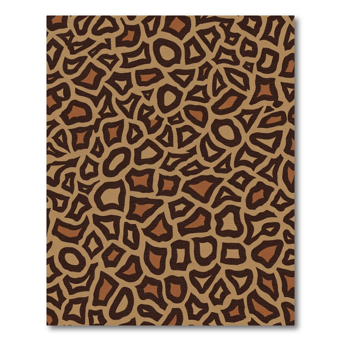 Earthy Brown Giraffe Spots Rug