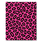 Hot Pink Black Leopard Spots Rug