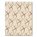 Minimalist Brown Abstract Swirl Rug