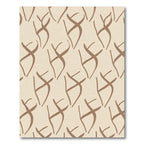 Minimalist Brown Abstract Swirl Rug
