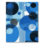 Abstract Blue Geometric Circles Rug