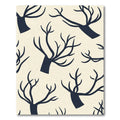 Navy Branch Silhouette Cream Background Rug