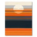 Retro Sunset Horizon Stripe Rug