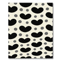 Black Gray Heart Dot Repeat Rug