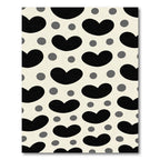 Black Gray Heart Dot Repeat Rug