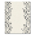 Subtle Gray Square Mosaic Rug