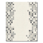 Subtle Gray Square Mosaic Rug