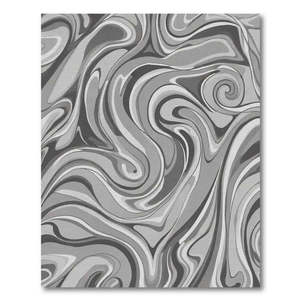 Monochromatic Swirl Abstract Flow Rug