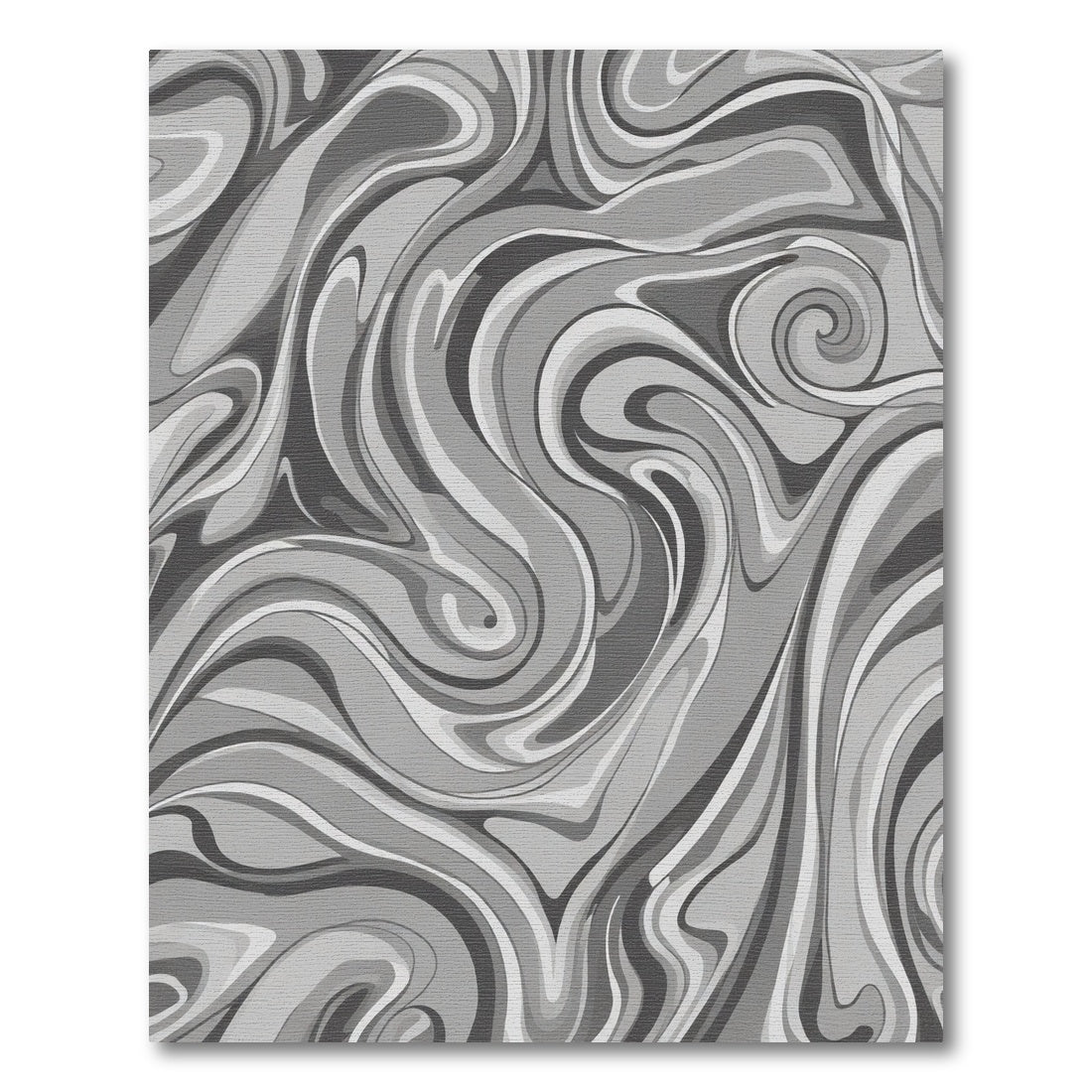 Monochromatic Swirl Abstract Flow Rug