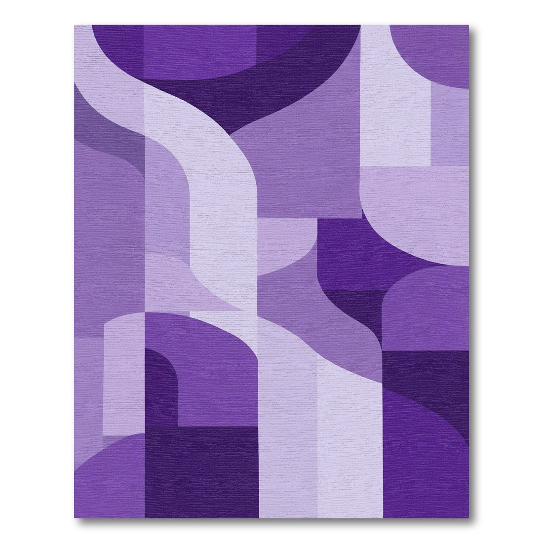 Purple Abstract Geometric Arc Rug