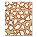 Brown Cream Irregular Organic Shapes Rug