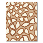 Brown Cream Irregular Organic Shapes Rug