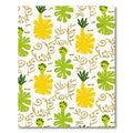 Whimsical Yellow Green Tropical Floral Rug