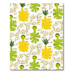Whimsical Yellow Green Tropical Floral Rug