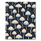 Cream Blue Mushroom Field Rug