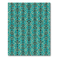 Teal Black Organic Medallion Lattice Rug