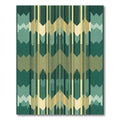 Emerald Geometric Chevron Stripe Rug