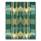 Emerald Geometric Chevron Stripe Rug