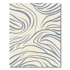 Creamy Blue Abstract Swirl Rug