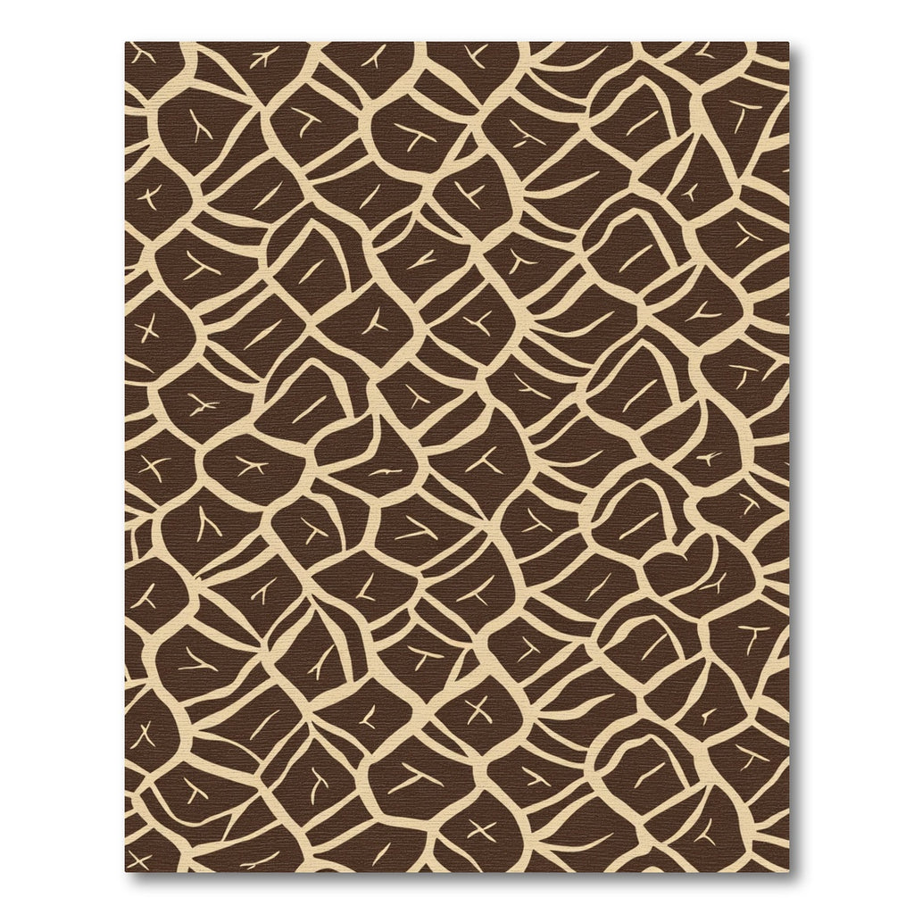 Brown Beige Abstract Organic Shape Rug