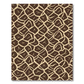 Brown Beige Abstract Organic Shape Rug