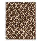 Brown Beige Abstract Organic Shape Rug