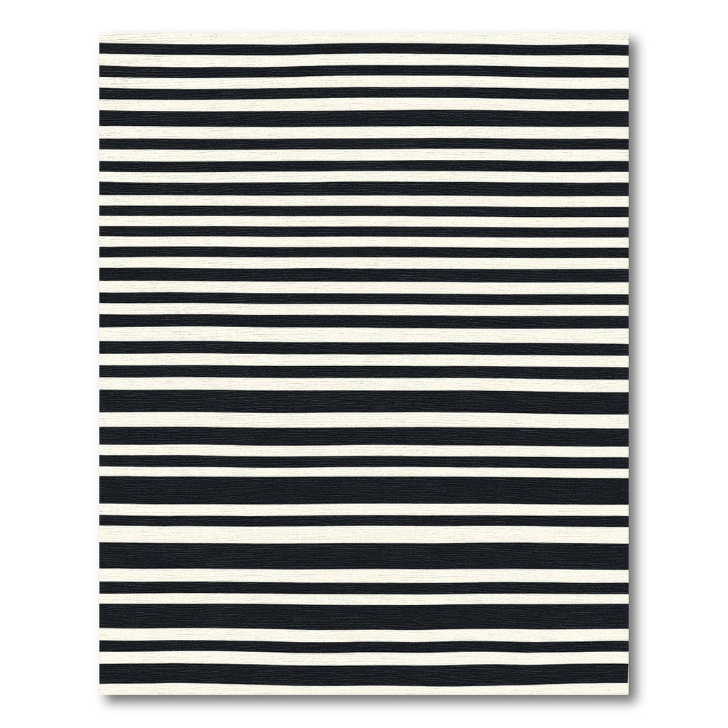 Sophisticated Black Ivory Linear Rug
