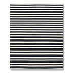 Sophisticated Black Ivory Linear Rug
