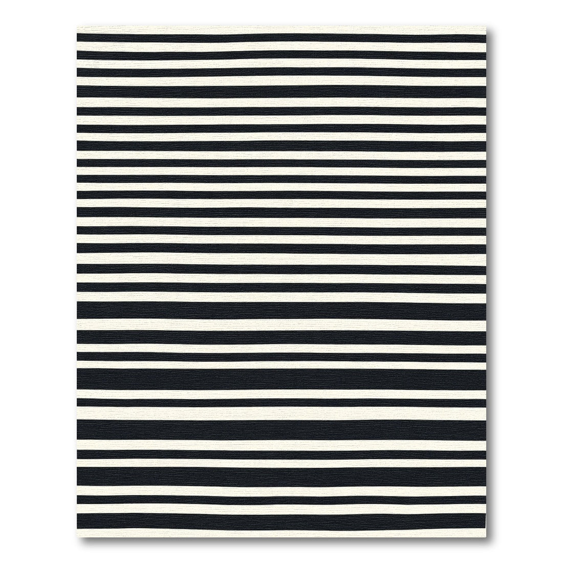 Sophisticated Black Ivory Linear Rug