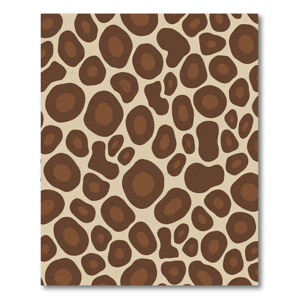 Earthy Brown Abstract Spots Rug