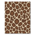 Earthy Brown Abstract Spots Rug
