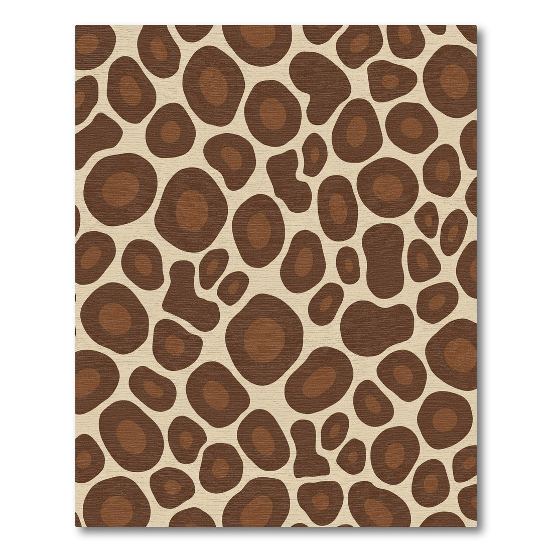 Earthy Brown Abstract Spots Rug