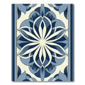 Blue Floral Medallion Symmetric Rug