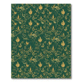 Emerald Gold Foliage Vine Rug
