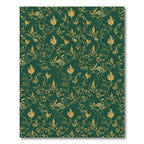 Emerald Gold Foliage Vine Rug