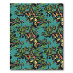 Bold Emerald Abstract Tropical Foliage Rug