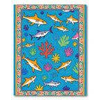 Playful Shark Sea Life Reef Rug