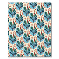 Cream Blue Leafy Chili Arrangement Rug