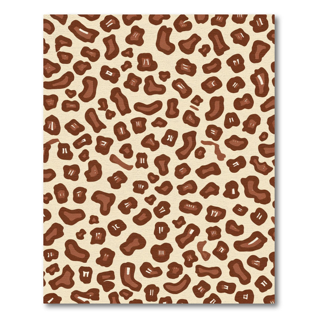Brown Leopard Spot Texture Rug