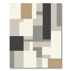 Modern Abstract Rectangle Block Rug