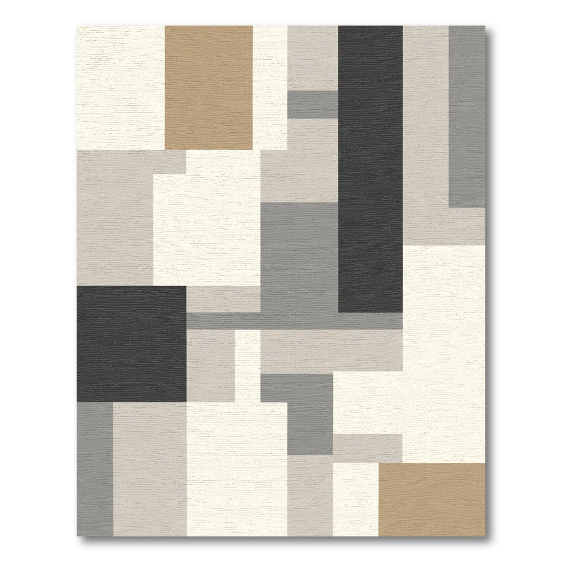Modern Abstract Rectangle Block Rug
