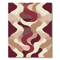 Burgundy Beige Flowing Organic Wave Rug