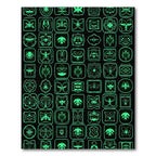Emerald Neon Insect Collection Rug