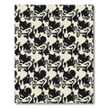 Bold Black White Organic Shape Rug