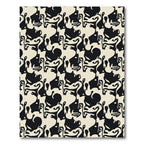 Bold Black White Organic Shape Rug