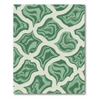 Abstract Swirl Green Ivory Organic Rug