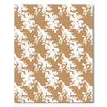 Brown and White Abstract Floral Repeat Rug