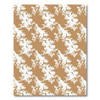 Brown and White Abstract Floral Repeat Rug