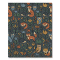 Woodland Creatures Foliage Mid Century Rug