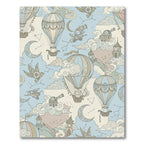 Steampunk Hot Air Balloon Sky Adventure Rug